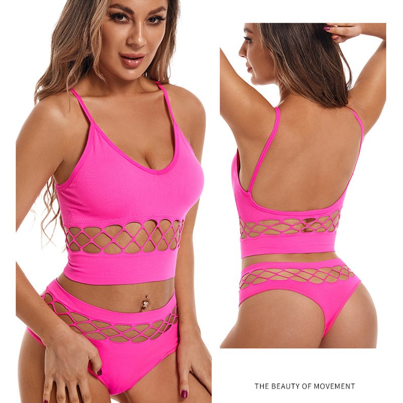 Wholesale Wireless LOGO Custom Comfort Sexy Ladies Women's Lingerie Bra and Panties Thongs Underwear Set for Women