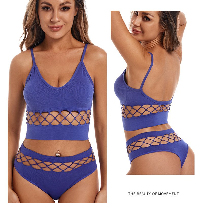 Wholesale Wireless LOGO Custom Comfort Sexy Ladies Women's Lingerie Bra and Panties Thongs Underwear Set for Women