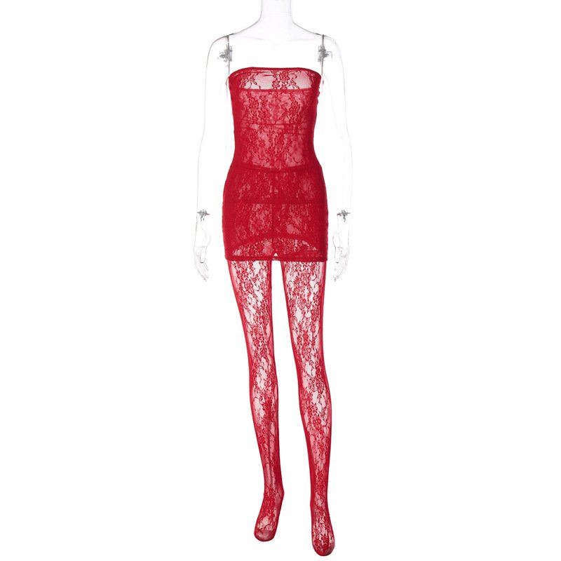 WMesh Sleeveless Lace Women'S Sets See Through Foot Legging Plus Size Evening Women'S Sets Casual Wholesale Clothing