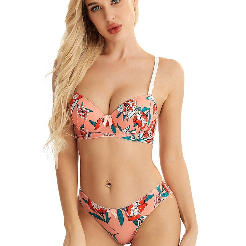 New style women's bra set steel ring breathable seamless gathering anti-exposure female underwear set maternity & nursing bras