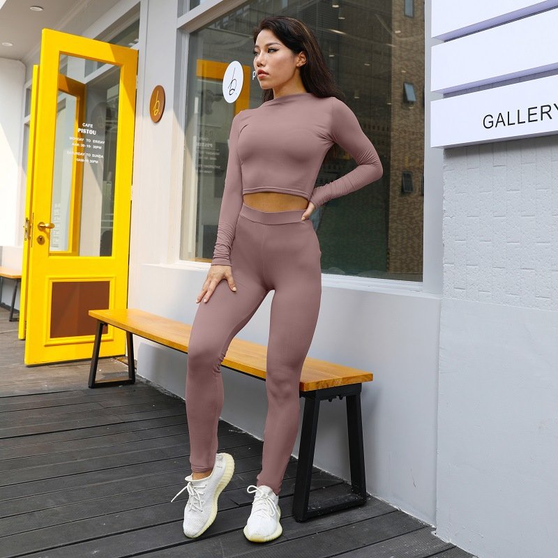 Autumn Solid Color Tight Fit Plus Size Women Sportswear Set Custom Logo Two Piece Set Tracksuits Outfits 2 Piece Set Jogger