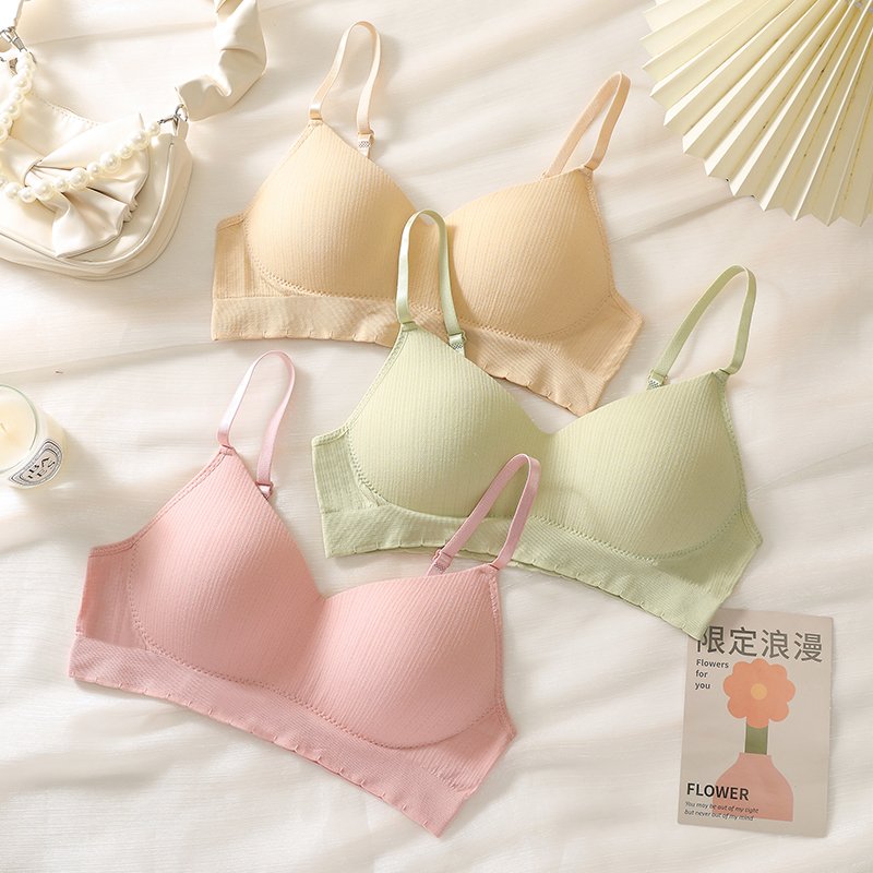 New wholesale women's seamless bra set breathable cotton tube underwear comfortable cotton crotch underwear bra set