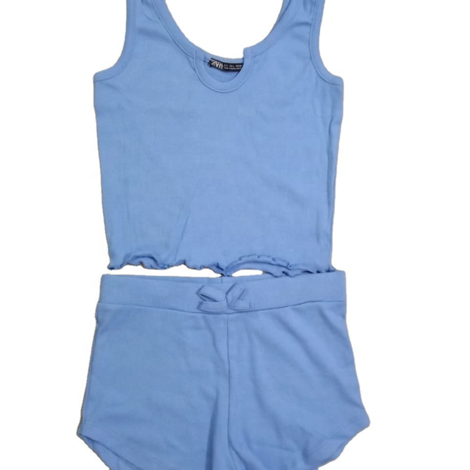 Ladies top-bottom rib set(Ready stock)