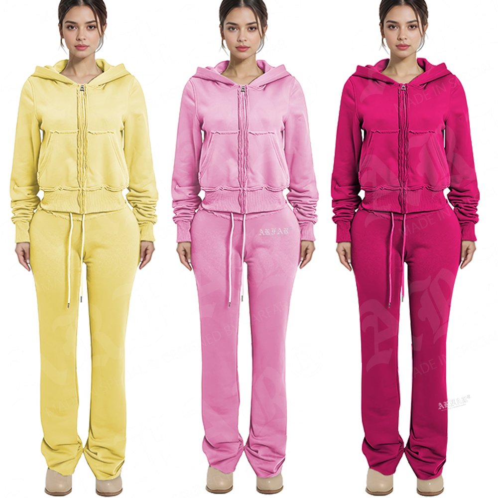 Women Sweatpants And Hoodie Set High Quality Wholesale Two Pieces Hoodie Joggers women's set Women Vintage casual Sweatsuit Set