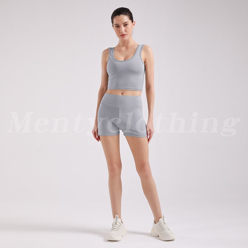 Hot Women's Sets Summer Sexy Casual Wear Pure Color Push Up Shorts 2 Piece Set For Women