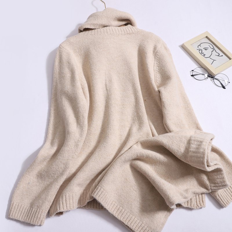 Wholesale 2024 Autumn New Fashionable Loose Long Sleeved Round Neck Jacket High Waisted Short Skirt Women's Set