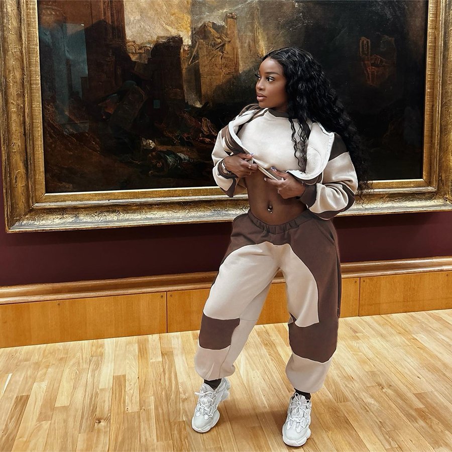 Kliou K24S52336 Autumn Loose Hoodie 2 Piece Set Women Casual Sweatsuit Jogging Sets Pants Women's Set