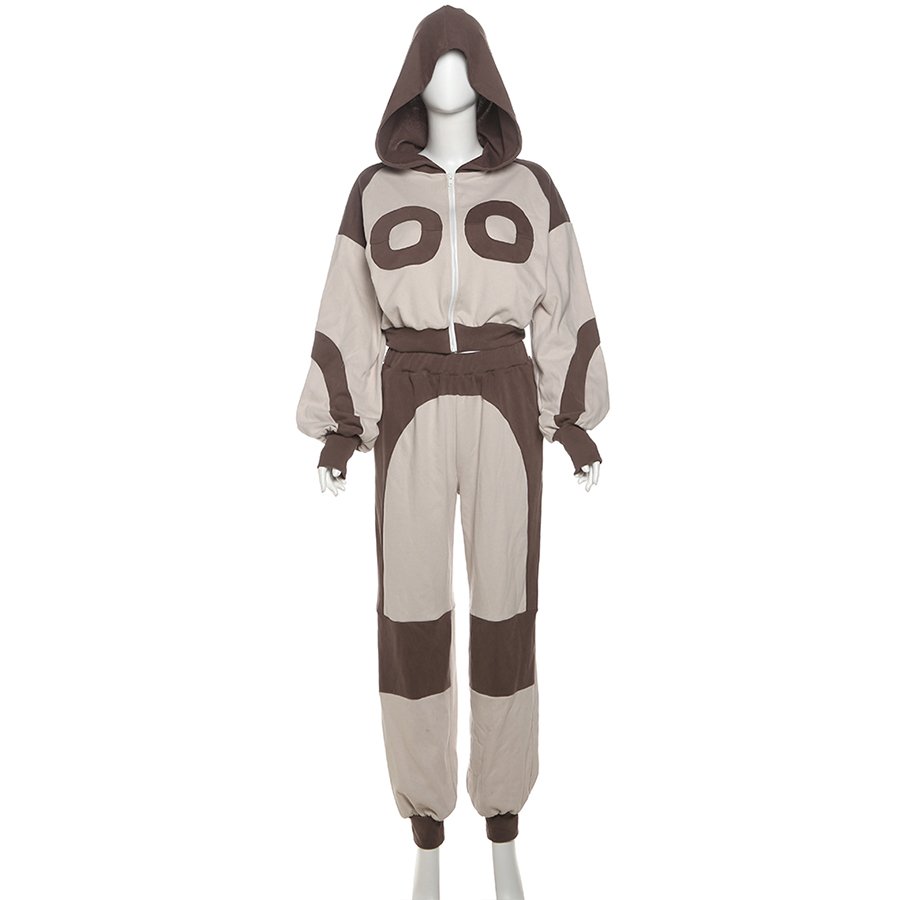 Kliou K24S52336 Autumn Loose Hoodie 2 Piece Set Women Casual Sweatsuit Jogging Sets Pants Women's Set