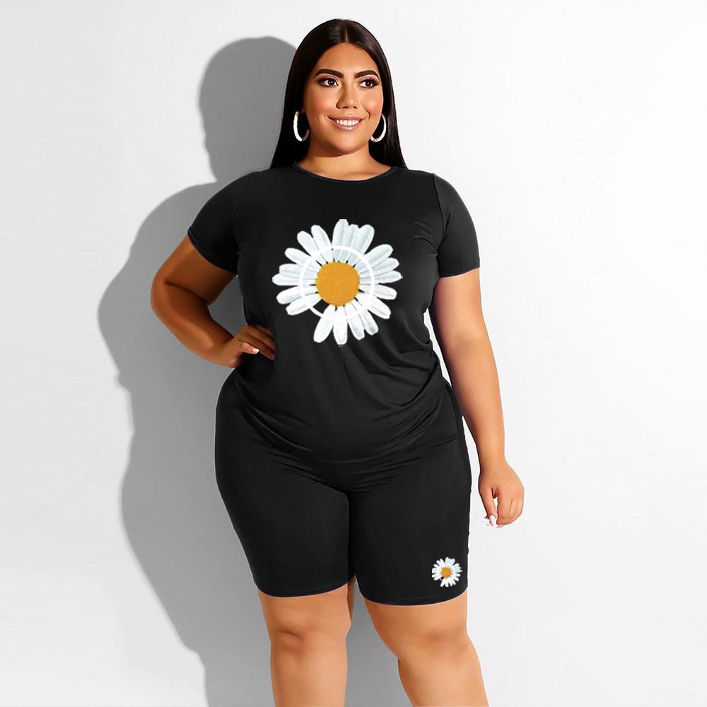 Wholesale biker shorts sets Custom Logo Tracksuits 2 piece set casual two piece pants set women