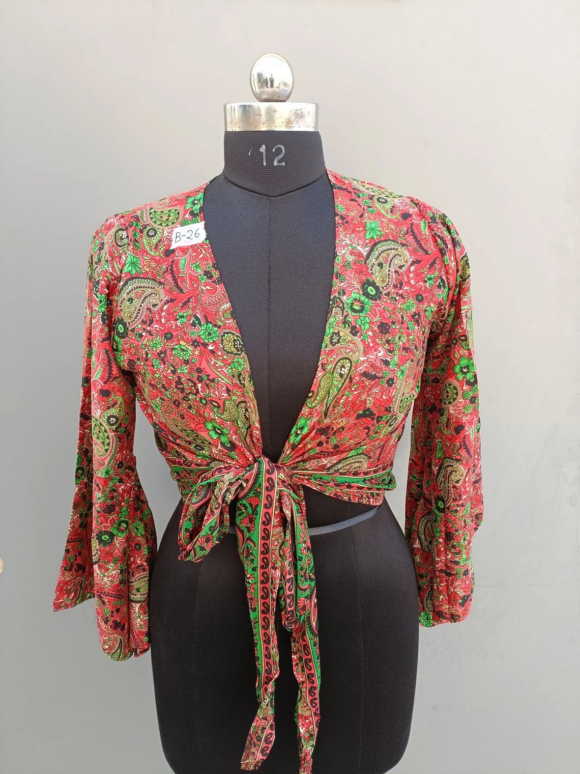 Wholesale Lot Indian Vintage Silk Pajama Set Wrap Top With Palazzo Recycled Silk Crop Top Night Wear Dress