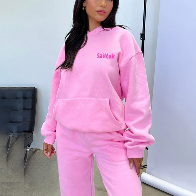 Fall 2023 Women Clothes Custom Sweatsuit Tracksuit Set Ladies Fleece Jogger Sets 2024 Women's Clothing Tracksuits For Women