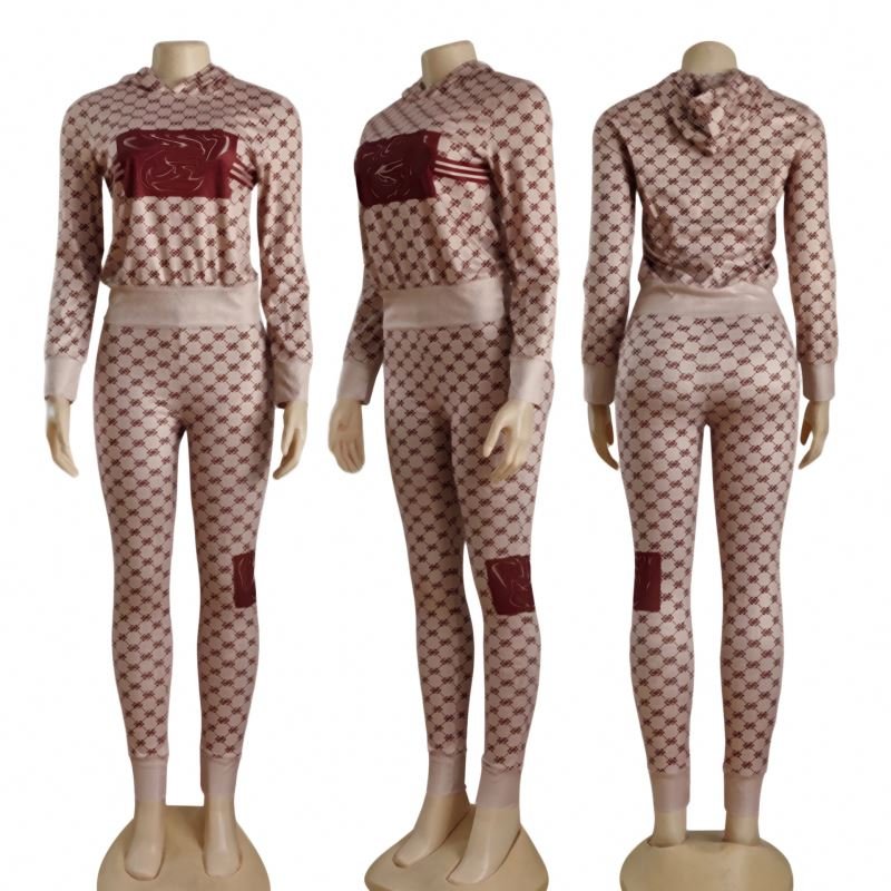 Brand Women's Clothing Women Tracksuit Sets Elegant Long Sleeved Hoodie Casual Jogger Set Designer Clothes Famous Brands