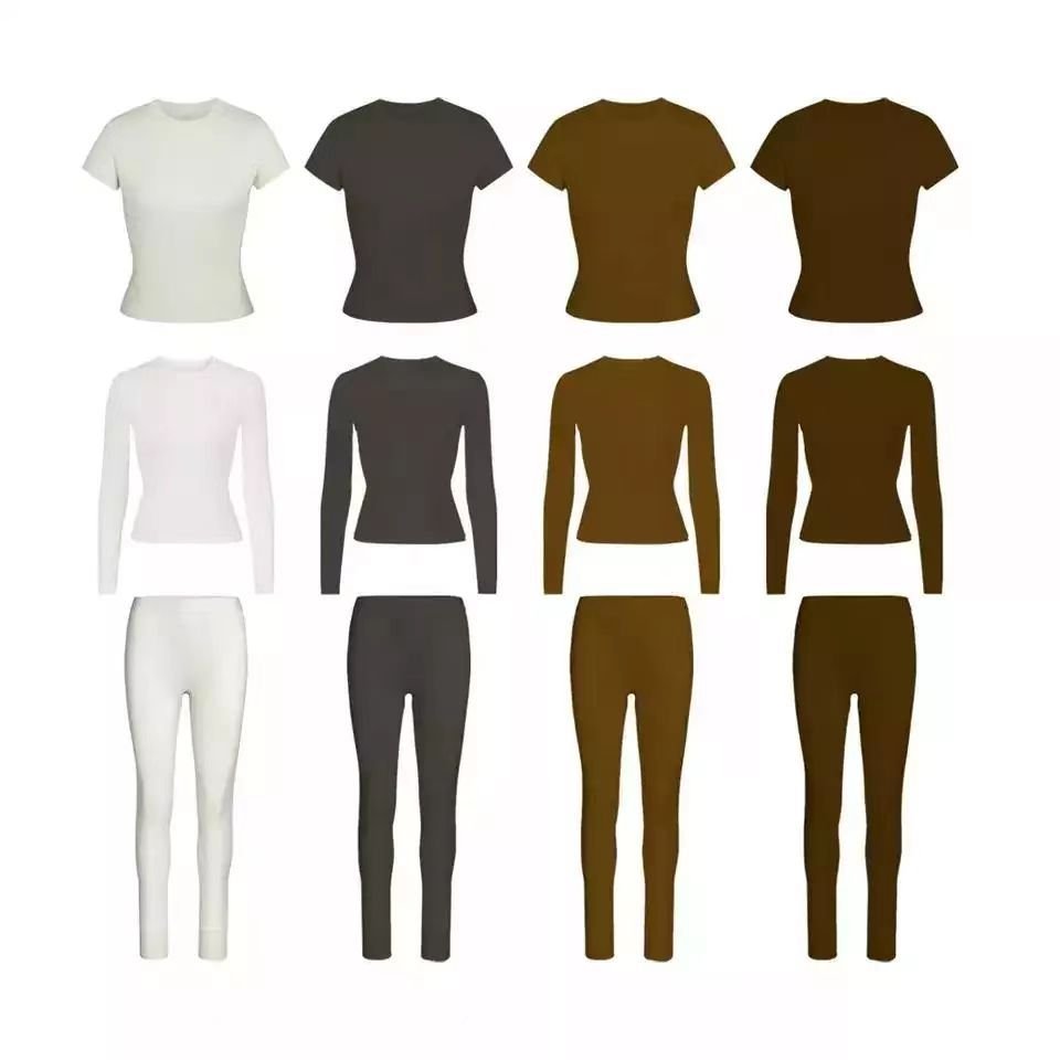 Wholesale Woman Jumpsuits Camisole Crop Top Sweatpants 2 Two Piece Women's Leggings Set