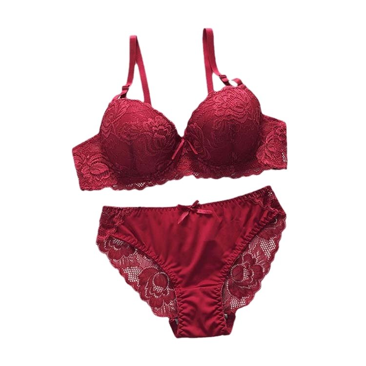 New Design Luxury Floral Lace Bra And Panties Sets With Sex Lift Support For Women's Underwear Lingerie Set