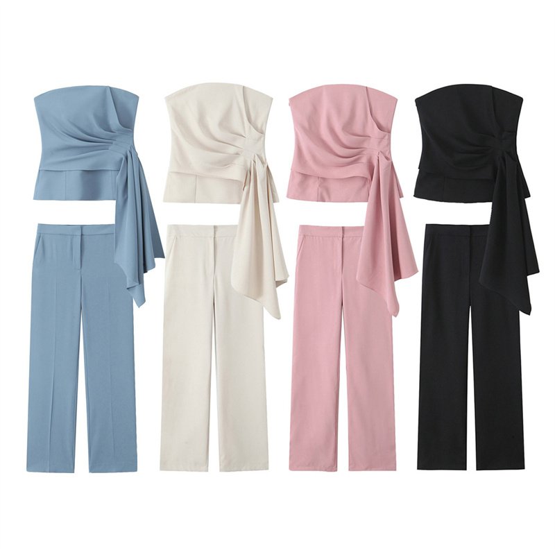 TAOP&ZA women's clothing 2024 early autumn new versatile high waist comfortable wide leg casual trousers 8899324 8936324