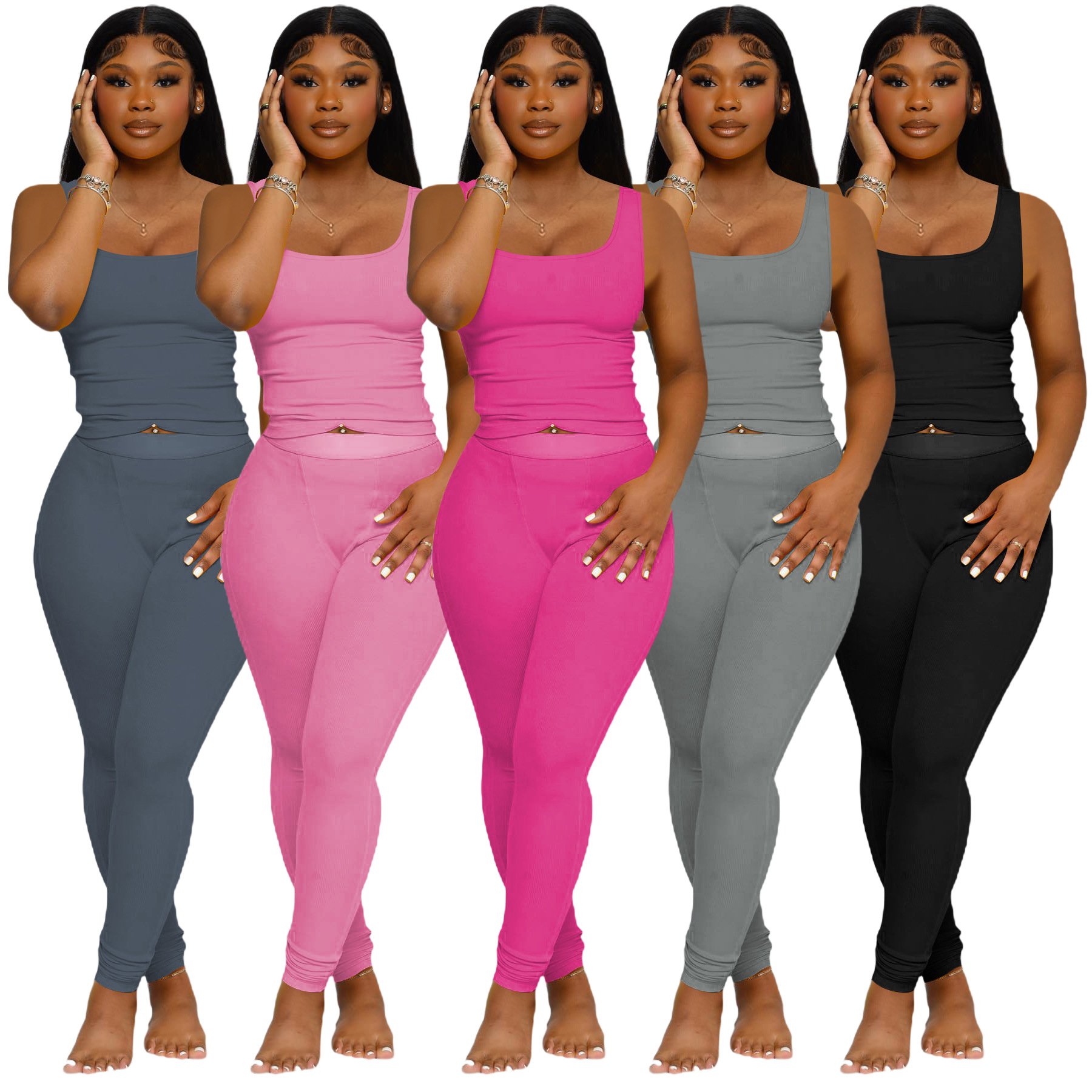 2024 Custom Logo Women Sets High Quality Cotton Short Sleeve Shirts Leggings Set Clothing Women Two Pieces Loungewear Sets