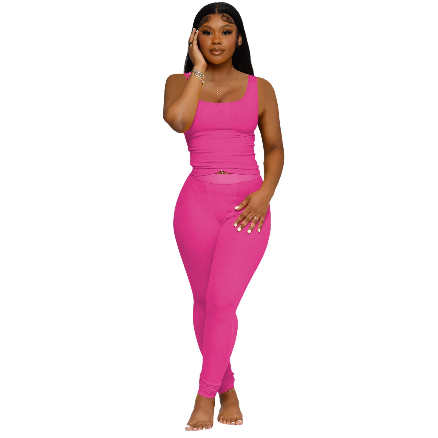 2024 Custom Logo Women Sets High Quality Cotton Short Sleeve Shirts Leggings Set Clothing Women Two Pieces Loungewear Sets