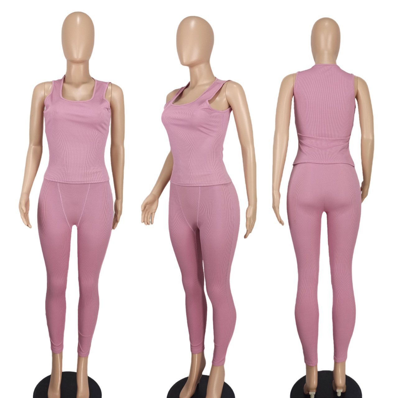 2024 Custom Logo Women Sets High Quality Cotton Short Sleeve Shirts Leggings Set Clothing Women Two Pieces Loungewear Sets