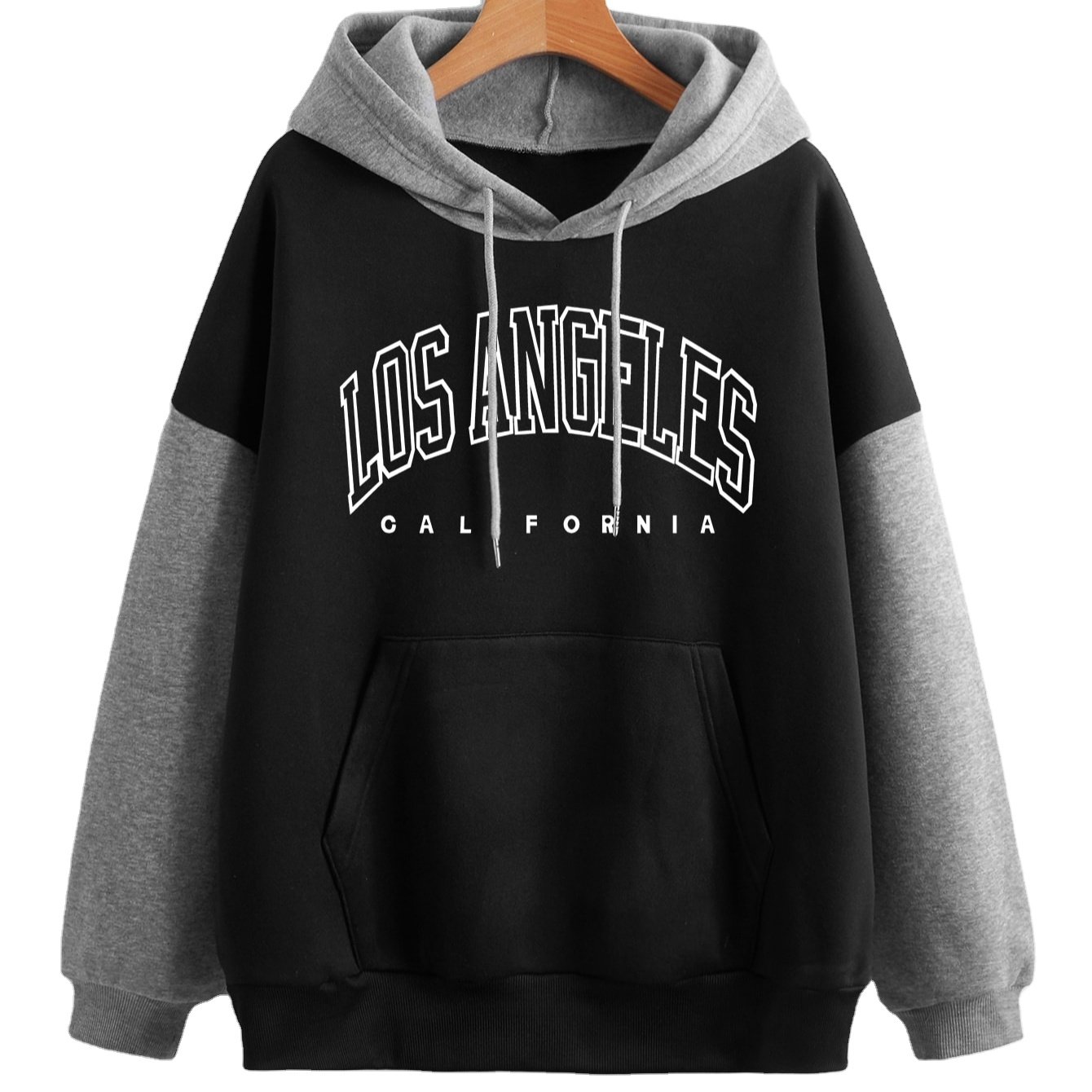 Color Block Women Hoodie Printed Pullover Hoodie With Full Customization For Women
