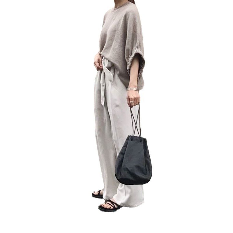 Boutique Wholesale 2024 Summer New Fashionable Simple Loose T-shirt Casual Pants Women's Set