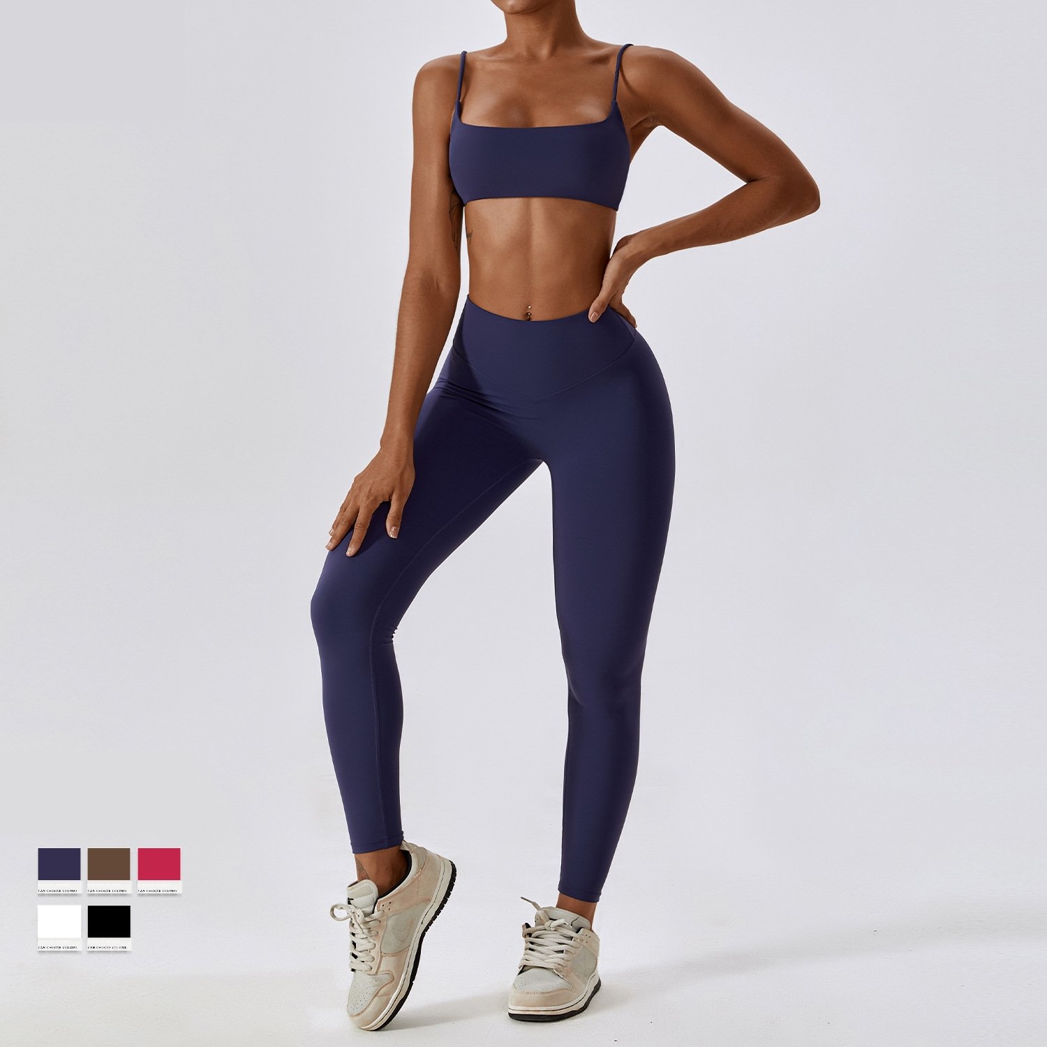 Soft Fabrics Gym Fitness Set High Stretchy Comfortable Leggings Sets For Women Quick Dry Women 4 Piece Yoga Set