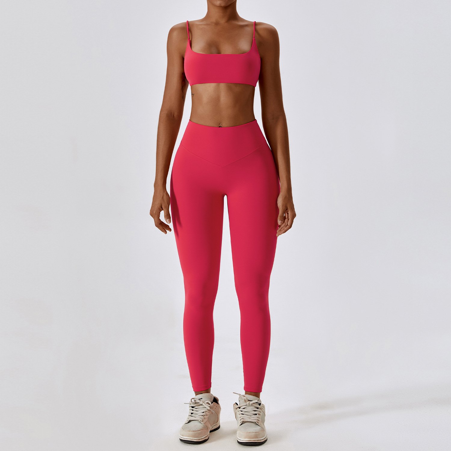 Soft Fabrics Gym Fitness Set High Stretchy Comfortable Leggings Sets For Women Quick Dry Women 4 Piece Yoga Set