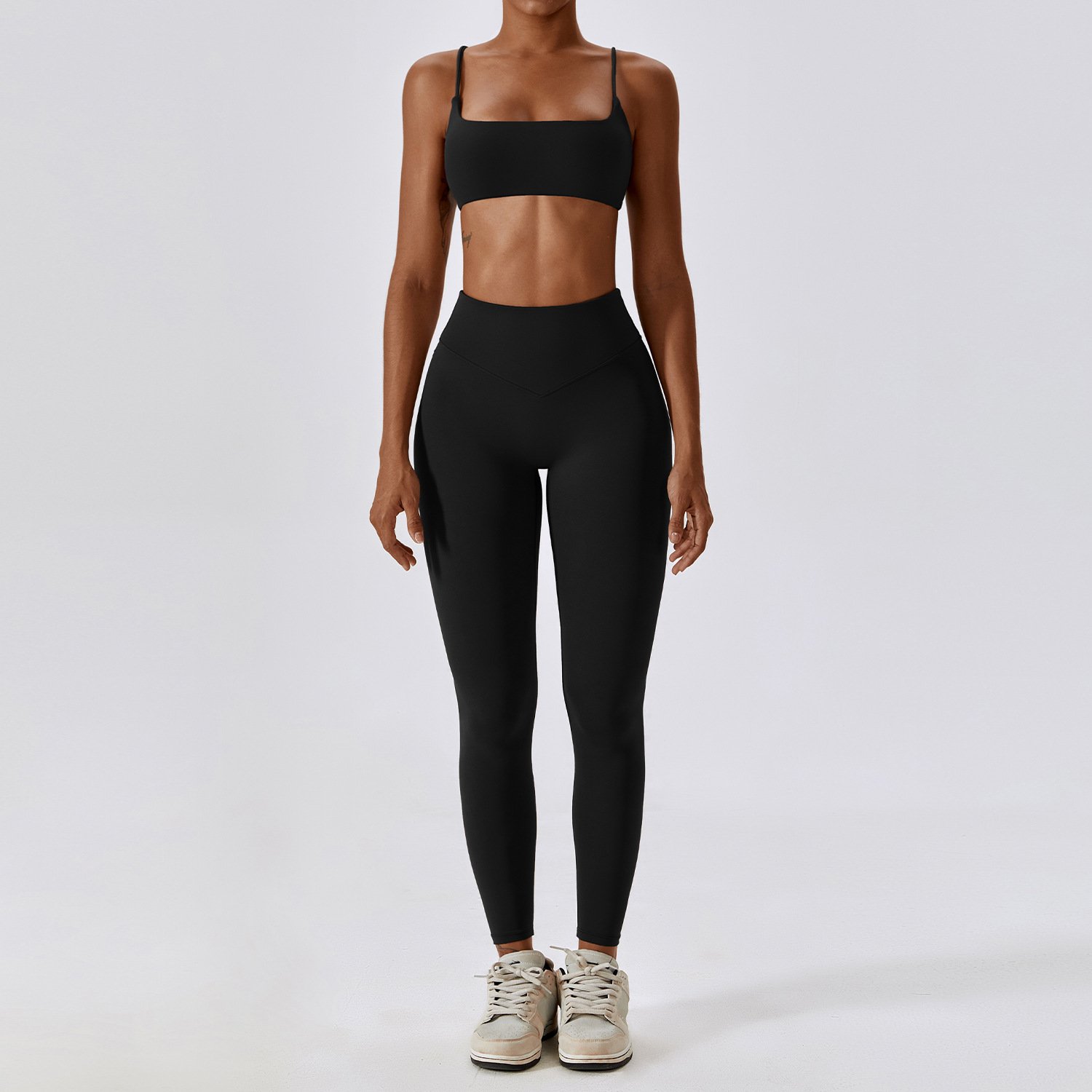 Soft Fabrics Gym Fitness Set High Stretchy Comfortable Leggings Sets For Women Quick Dry Women 4 Piece Yoga Set