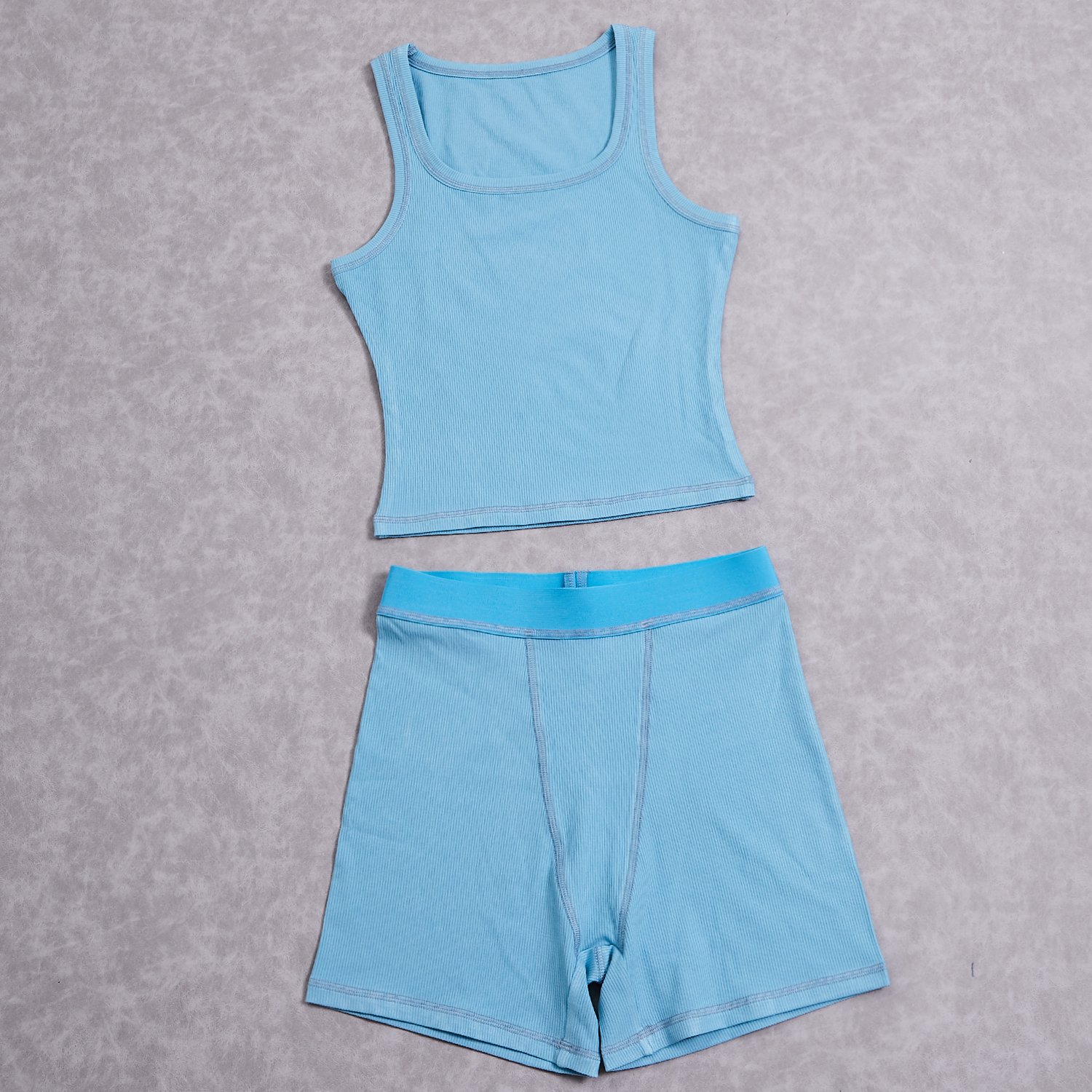 2024 New Arrivals Custom Logo Sports Wear Crop Tops Shorts for Women Lounge Wear 2 Piece Set Women's Sets