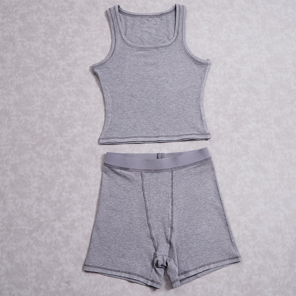 2024 New Arrivals Custom Logo Sports Wear Crop Tops Shorts for Women Lounge Wear 2 Piece Set Women's Sets
