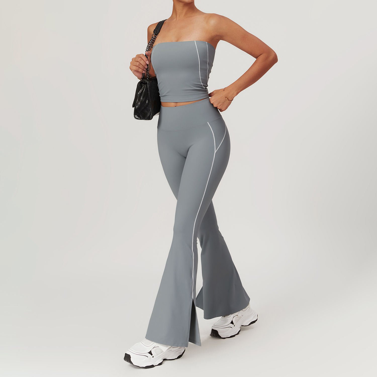 AL Yoga new women's High waist Yoga seamless filling training set