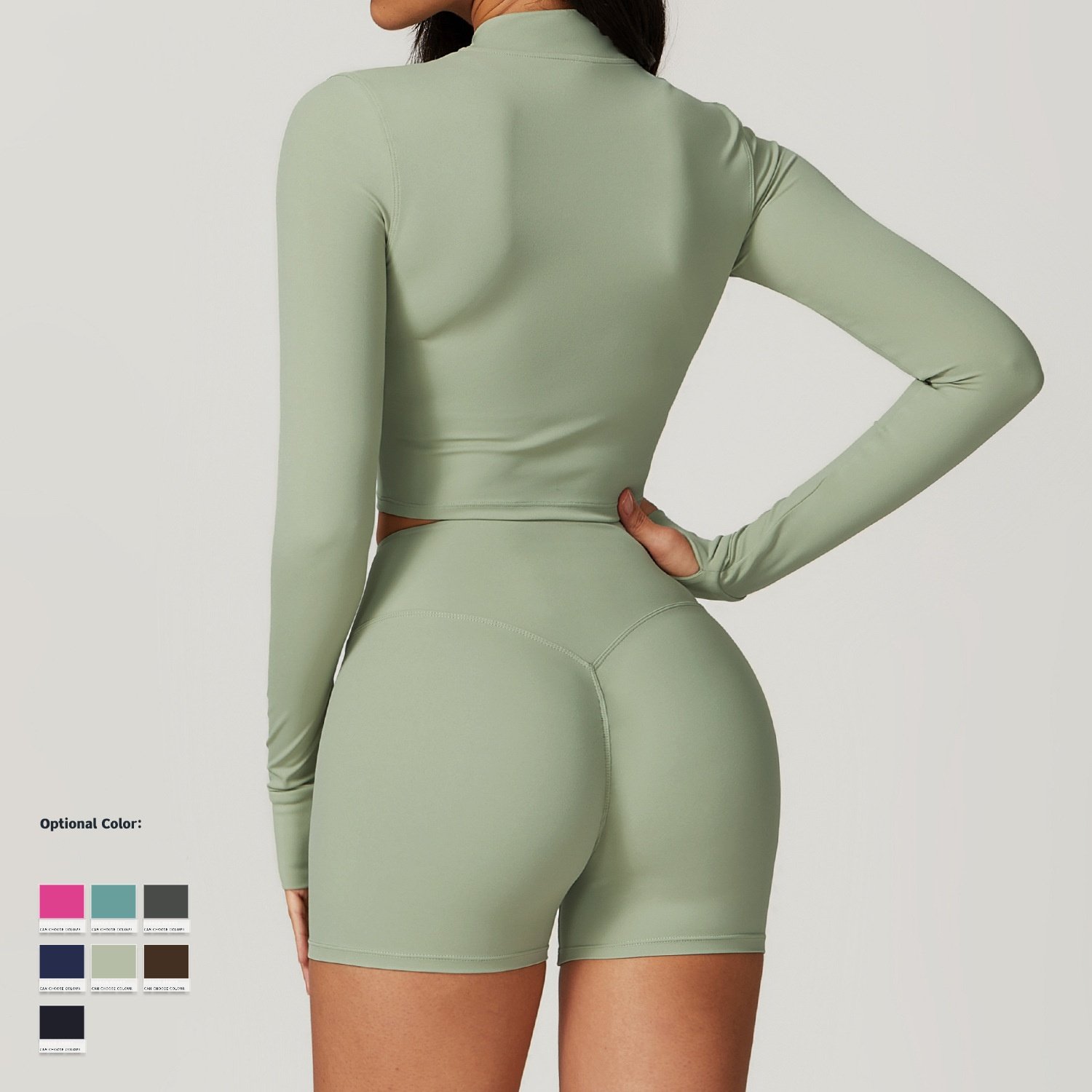 Active Long Sleeve Yoga sets Wear Sports Bra Top Four-way Stretch Yoga Jacket Running For women Sports Wear Gym Fitness set