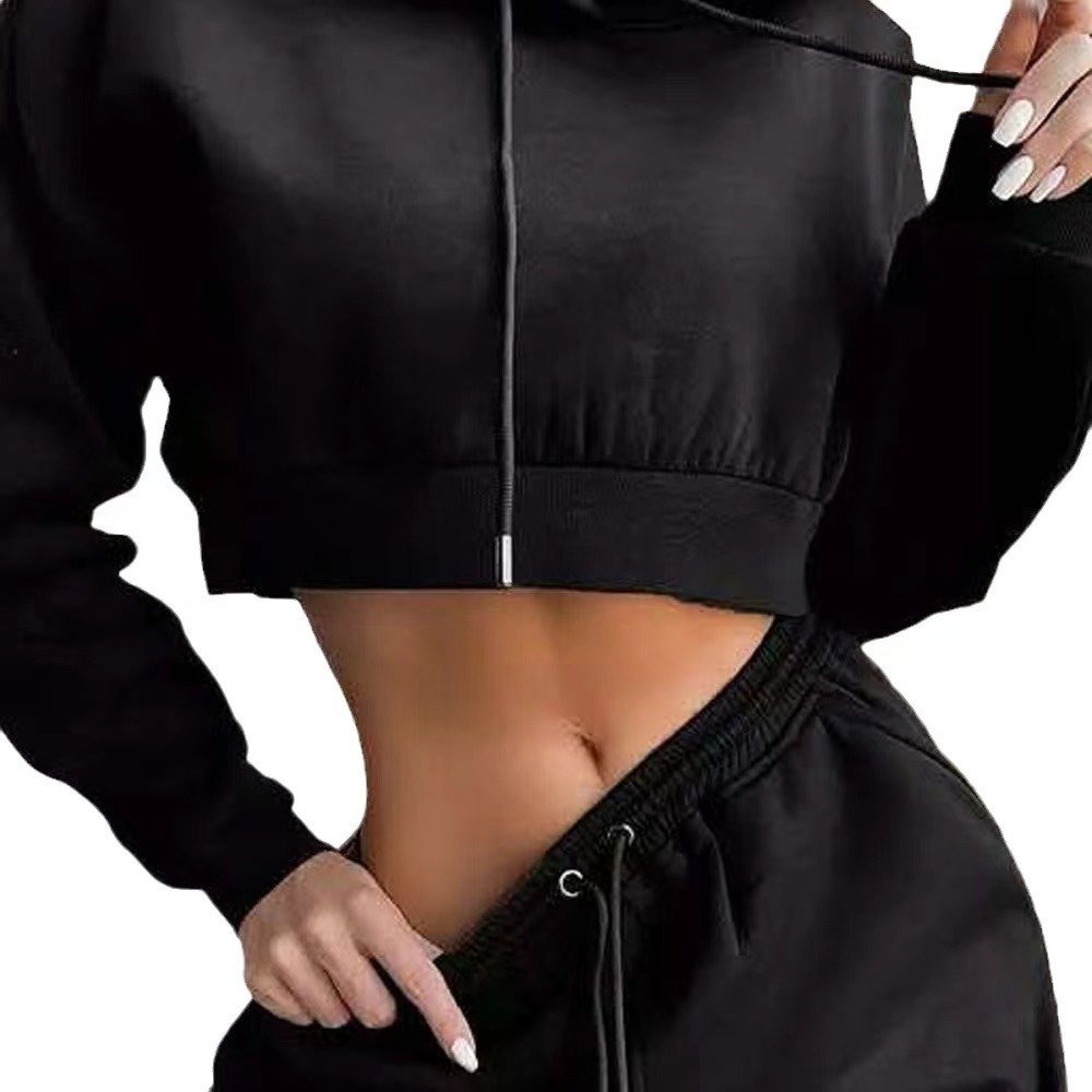 2024 Hot Sale Women's Fleece Hoodie Set Sweatpants And Hoodie Set Cotton Hoodie Set With Sports And leisure
