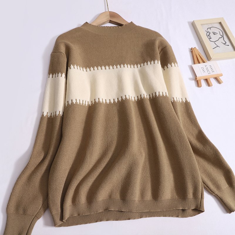Boutique Wholesale 2024 Autumn New Loose Fitting Pullover Long Sleeved Knitted Sweater Casual Pants Women's Set