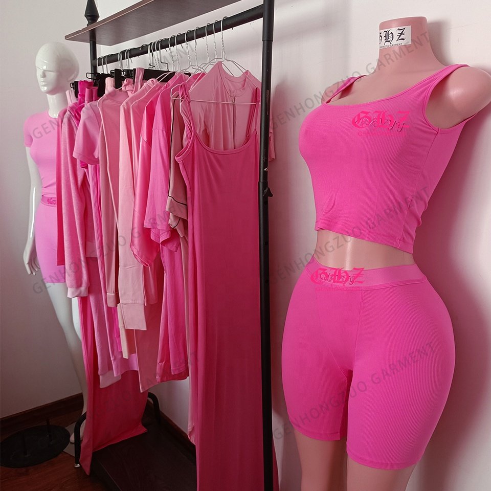 2024 Custom Logo Color Women's Women's Mini Skirt Fashion Pleated Skirts Tennis Skirts Set