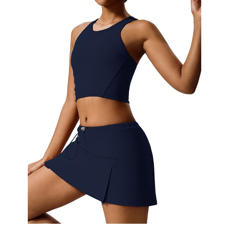 Hot Selling Elastic Waist Recycled Sports Tennis Plus Size Yoga Workout Sexy Girls Clothing Sets Gym Fitness Sets Women's Sets