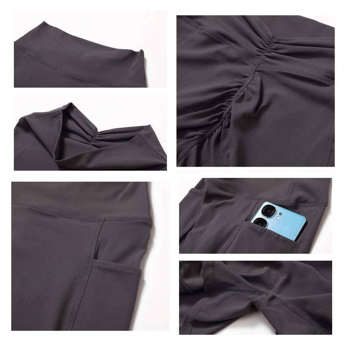 High Elastic Workout Women Fitness Clothing Sports Wear Double Straps Scrunch Bra Pocket Leggings Yoga Sets 3 Pcs Set