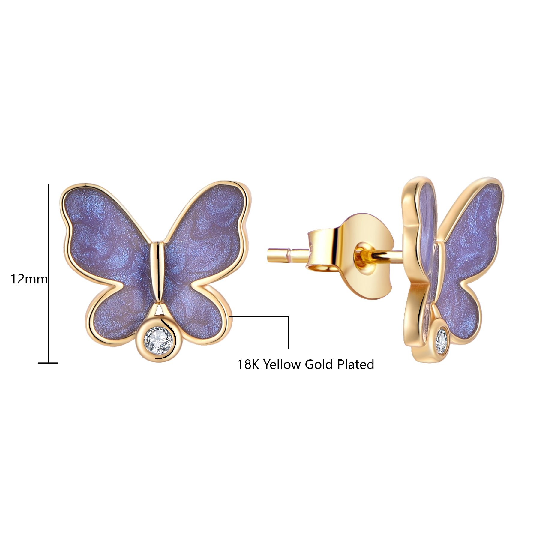 Spot Goods Butterfly Stud Earrings Pendants women Silver 925 Charms Vintage Earrings Necklace Jewelry Jewelry sets