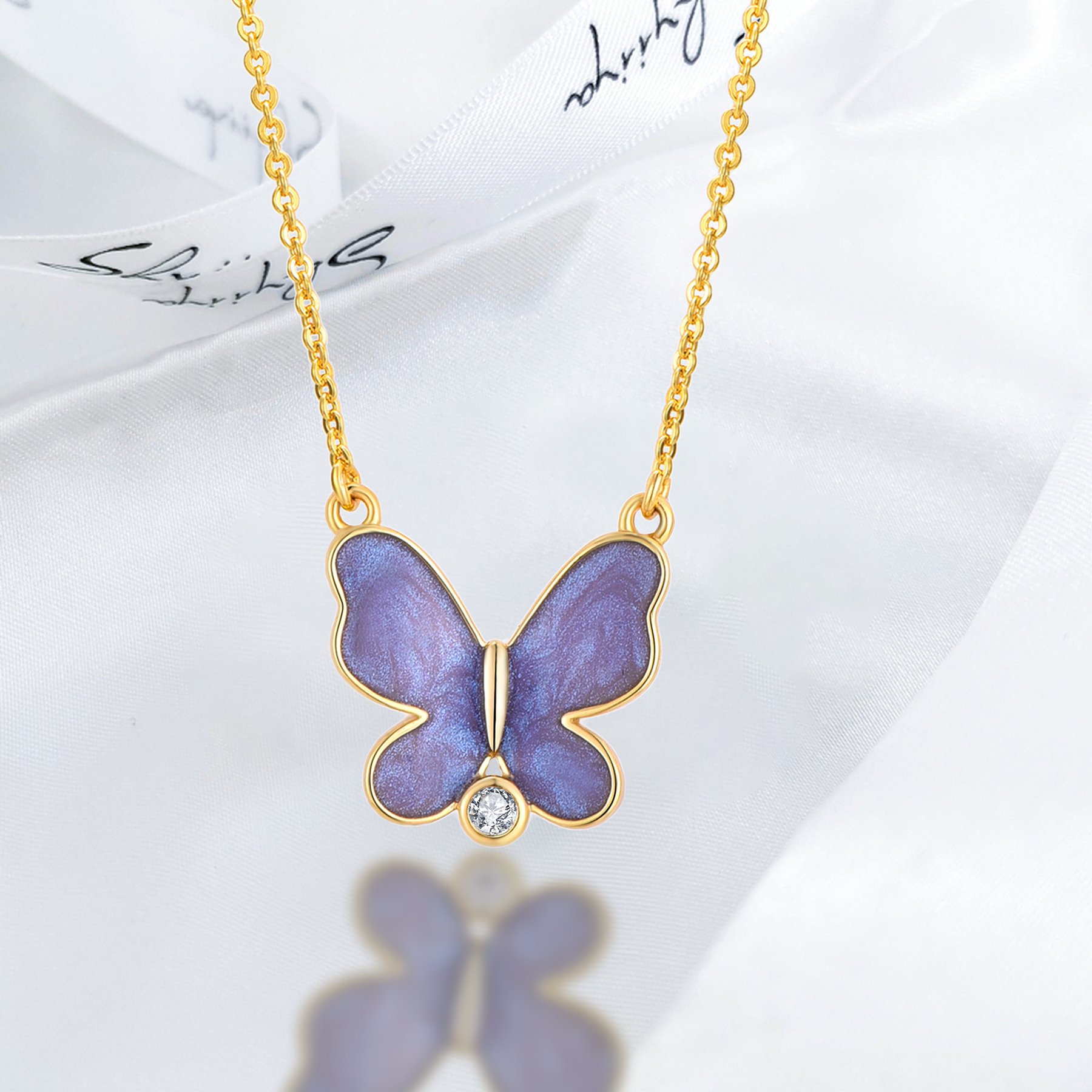 Spot Goods Butterfly Stud Earrings Pendants women Silver 925 Charms Vintage Earrings Necklace Jewelry Jewelry sets
