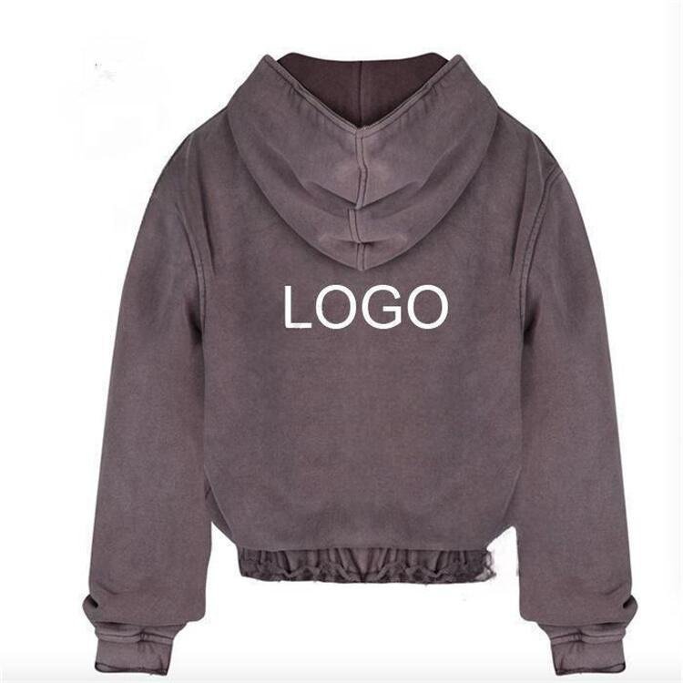2023 fall women clothes hoodie set clothing crop top and denim acid wash cropped top cargo tees hoodie set for women