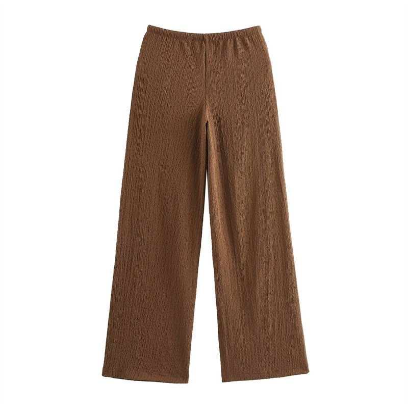 TAOP&ZA women's clothing 2024 early autumn new texture straight loose comfortable casual trousers 5039277 5039278