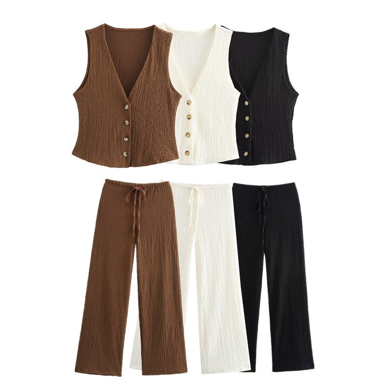 TAOP&ZA women's clothing 2024 early autumn new texture straight loose comfortable casual trousers 5039277 5039278