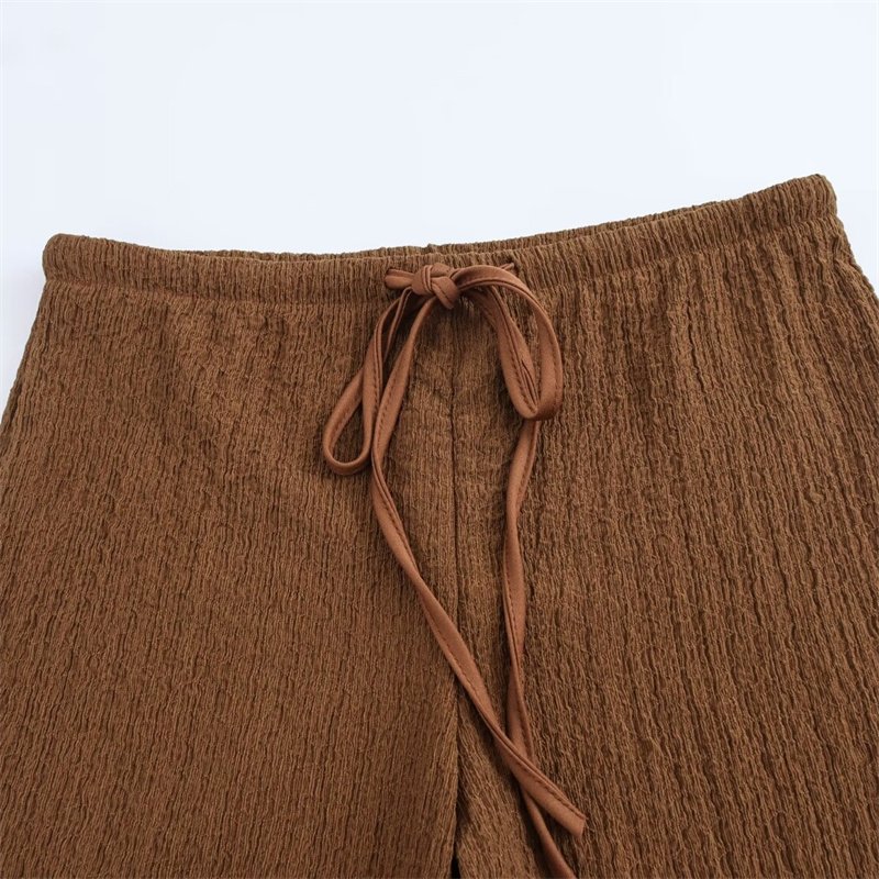 TAOP&ZA women's clothing 2024 early autumn new texture straight loose comfortable casual trousers 5039277 5039278