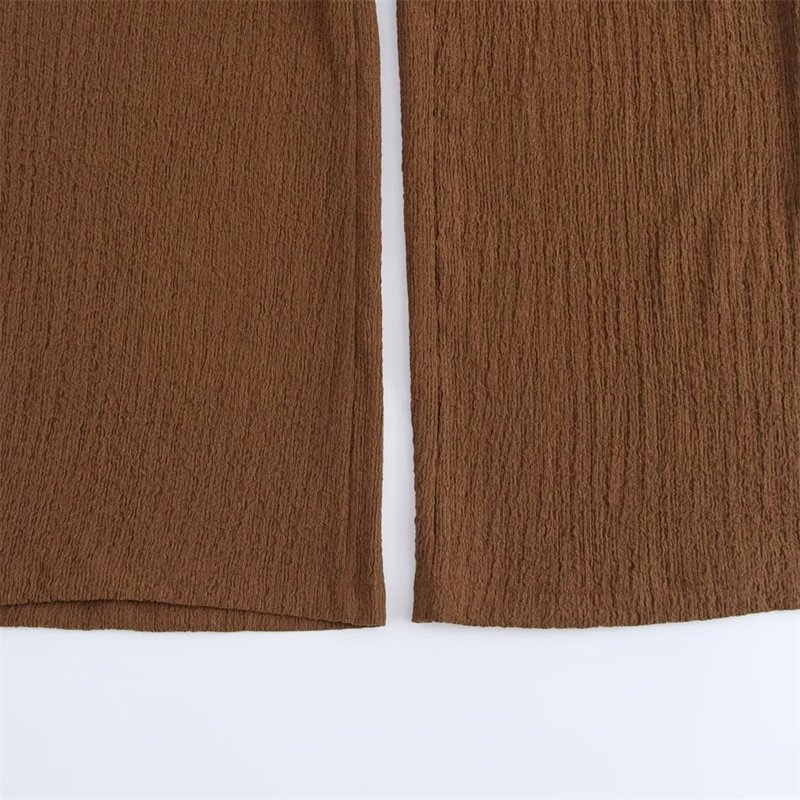 TAOP&ZA women's clothing 2024 early autumn new texture straight loose comfortable casual trousers 5039277 5039278