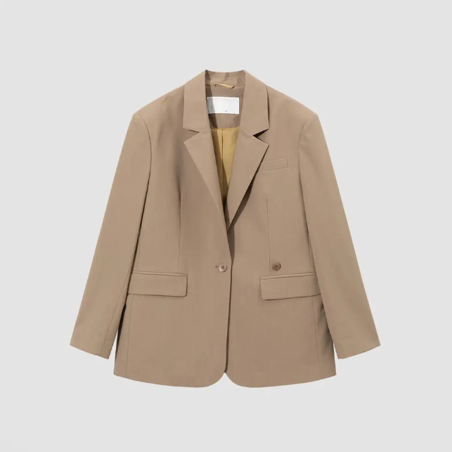 Fashion high quality spring autumn patch work color block slim fit blazer for women ladies office hot sale fashion suits