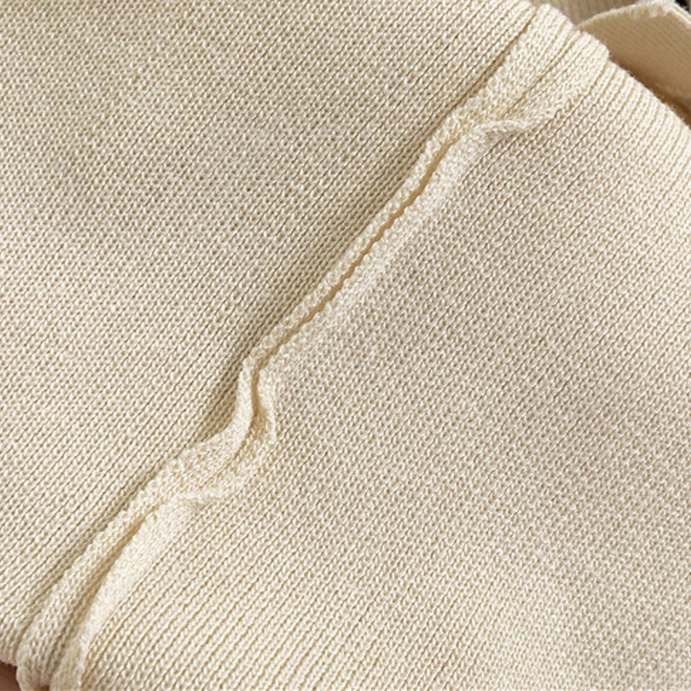 Atoptex Autumn Round Neck Double Pocket Knit Cardigan Top Knitted Cardigan Slimming Pants Women's Set