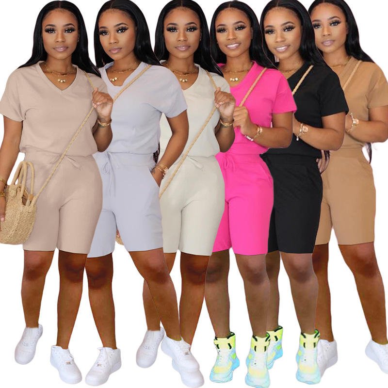 Top Quality short sets for women 2024 2 pcs set womens clothing two piece ladies casual wear