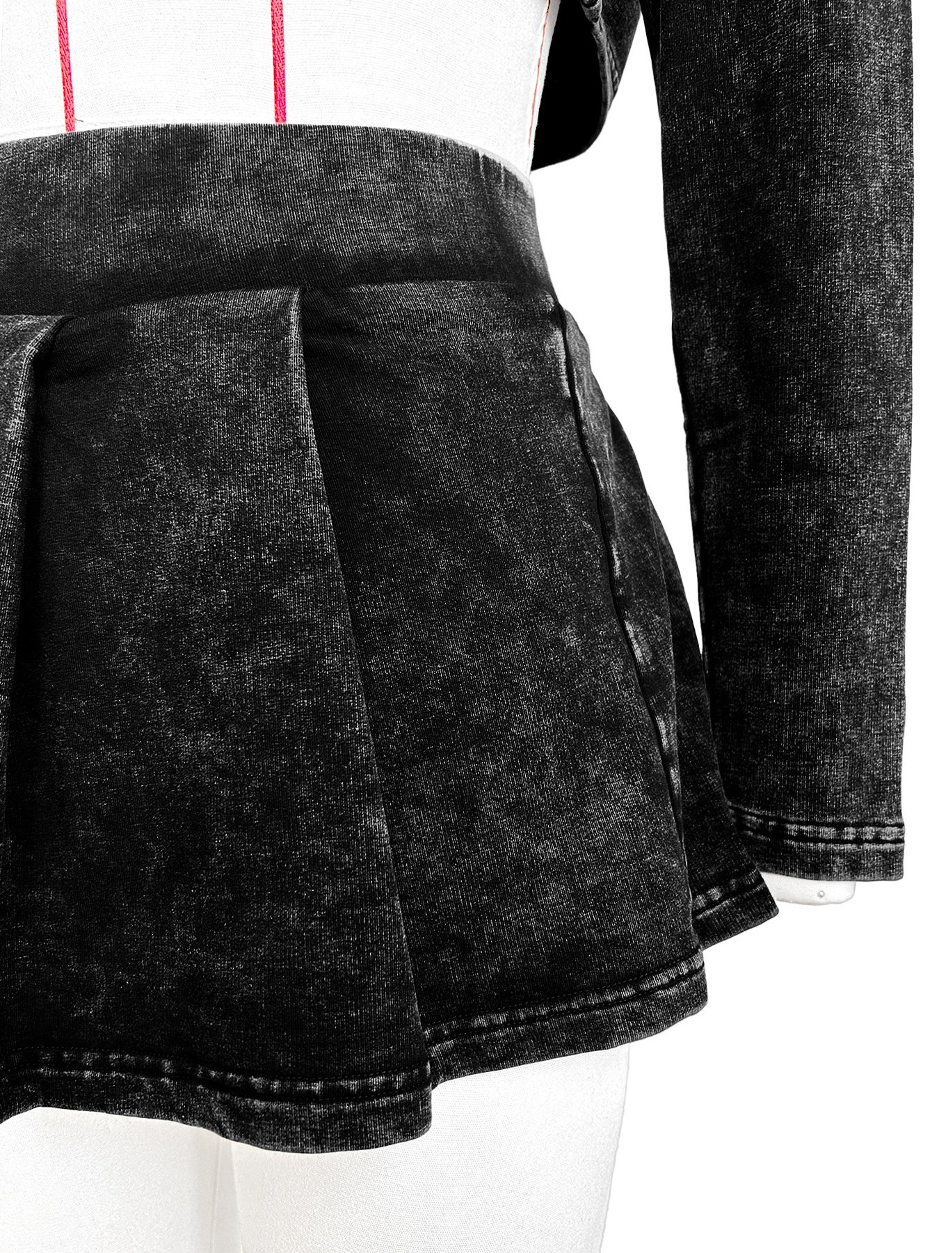 RTS blue summer Y2k women's clothingvintage acid wash tube jacket and skort skirts 3 pieces sets for women clothes ropa de mujer