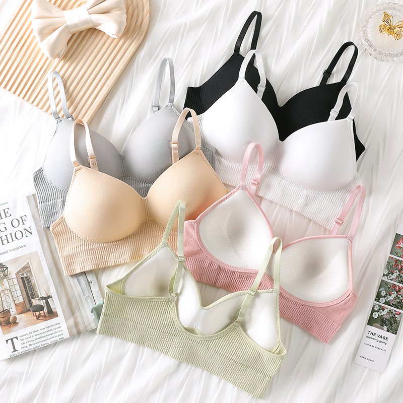 Hot selling cotton seamless bra set Breathable comfortable seamless triangle bra set