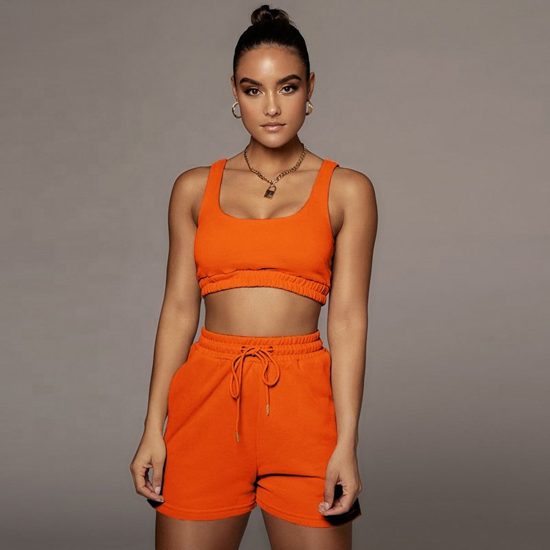 Custom Summer Knit Summer Crop winter tops Two piece Short Sleeve Pants Set Joggers Sets Outfits 2 Piece Sweatsuit loungewear