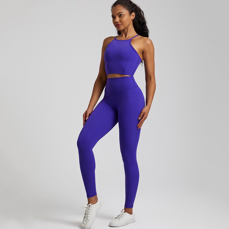Custom High Quality Women's Yoga Sets Activewear Sports Bra High Waist Yoga Leggings Set Workout Gym Fitness Wear For Woman Suit